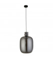 Suspension Barrel Verre,acier doux Verre noir,fumé 1 ampoule 48,5cm