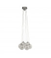 Cluster pendant Mild steel Chrome 7 bulbs 120cm