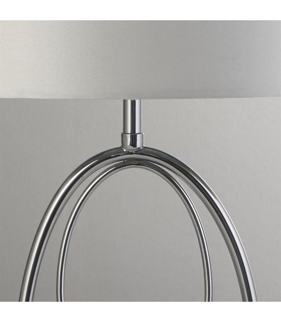 Table lamp Loopy Fabric, mild steel Silver, chrome 1 bulb 41.5cm