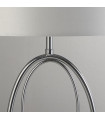 Table lamp Loopy Fabric, mild steel Silver, chrome 1 bulb 41.5cm