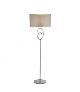 Floor lamp Loopy Fabric, mild steel Silver, chrome 1 bulb 135cm