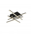 Plafonnier LED intégré Matrix Acier doux Noir mat 4 ampoules 8,5cm