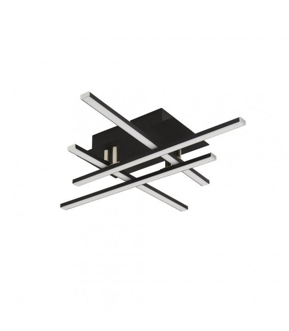 Plafoniera LED integrata Matrix Acciaio dolce Nero opaco 4 lampadine 8,5 cm