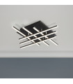 Plafonnier LED intégré Matrix Acier doux Noir mat 6 ampoules 8,5cm