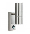 Led Outdoor Glass Aluminum garden wall light 2 bulbs 22cm