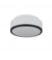 Plafonnier salle de bains Cheese Verre,acier doux blanc noir 2 ampoules 9,5cm