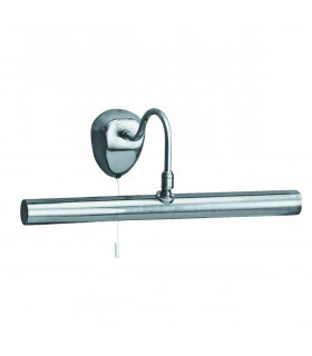 Lampada da tavolo in raso argento 2 lampadine