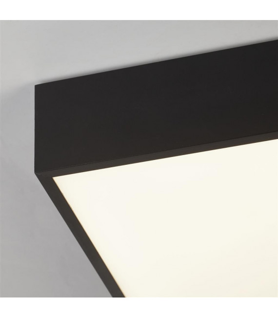 Plafón de baño Zeus Aluminio, plástico blanco, ópalo blanco, Negro
