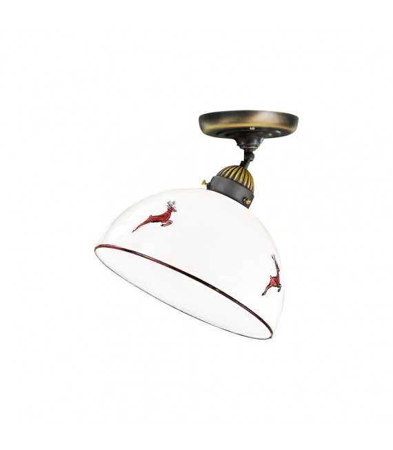 Deckenleuchte Nonna Messing Antik 1 Glühbirne 23cm