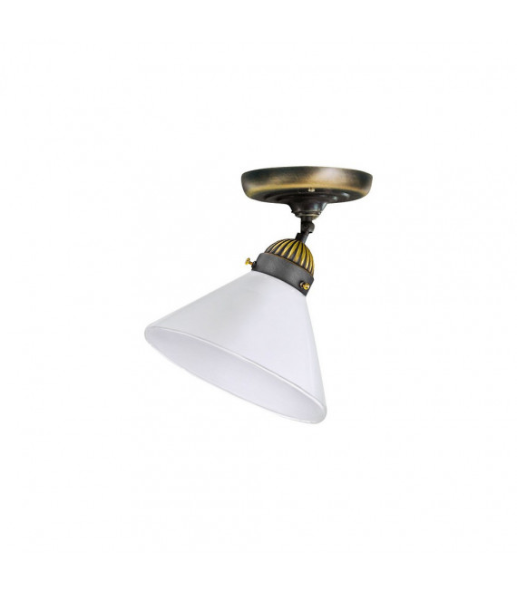 Plafonnier Nonna Laiton antique mat 1 ampoule 19cm
