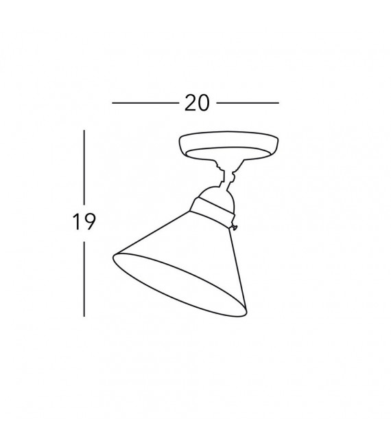 Deckenleuchte Nonna Messing Antik matt 1 Glühbirne 19cm