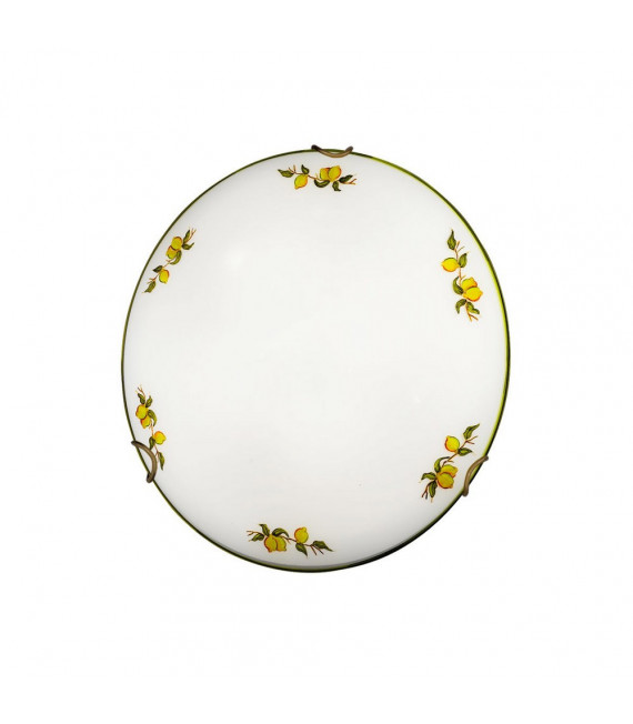 Plafón de cristal Moon Latón antiguo 1 bombilla 8cm