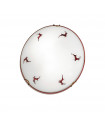 Plafonnier en verre Moon Laiton antique 1 ampoule 8cm