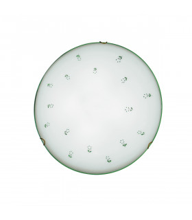 Plafoniera Nonna Ottone antico 2 lampadine 9cm