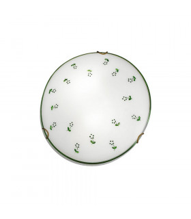 Glas-Deckenleuchte Moon Antique Messing 3-flammig 9cm