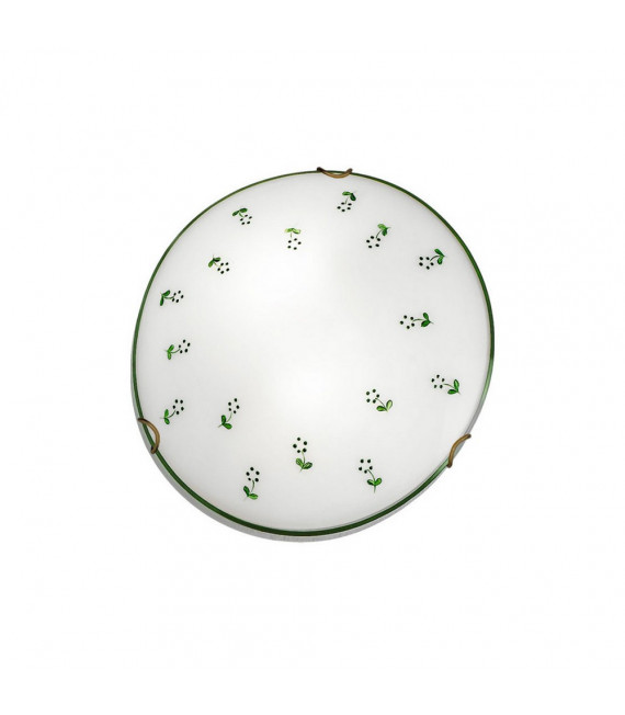 Plafoniera in vetro Moon Ottone antico 3 lampadine 9cm