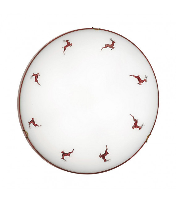 Glas-Deckenleuchte Moon Antique Messing 1 Glühbirne 9cm