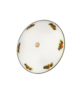 Plafonnier en verre Moon 1 ampoule Laiton antique
