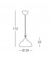 Nonna pendant lamp Antique brass 1 bulb 22cm