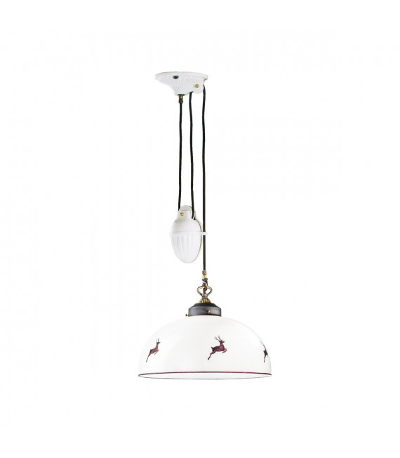 Lampada a sospensione Nonna Ottone antico 1 lampadina 32cm