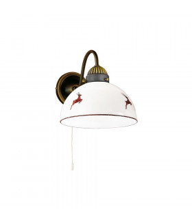 Lampada con paralume Nonna Ottone antico opaco 1 lampadina 20cm