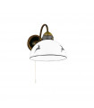 Lamp with lampshade Nonna Antique brass 1 bulb 20cm