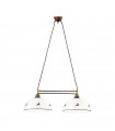 Suspension Nonna Laiton antique mat 2 ampoules 25cm