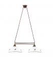 Suspension Nonna Laiton antique 2 ampoules 25cm
