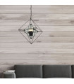 Suspension Diamond Acier doux Noir 3 ampoules 58cm