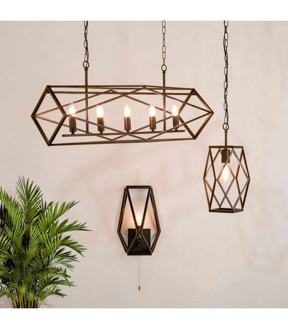 Applique Chassis Acciaio dolce Nero opaco 1 lampadina 30cm