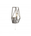 Applique murale Chassis Acier doux Argent satiné 1 ampoule 30cm
