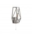Applique murale Chassis Acier doux Argent satiné 1 ampoule 30cm