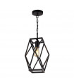 Suspension Chassis Acier doux Noir mat 1 ampoule 44cm