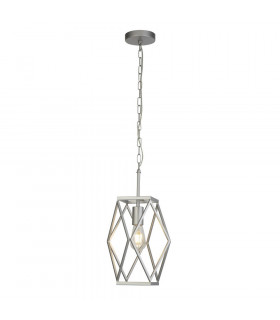 Chassis pendant Mild steel Satin silver 1 bulb 44cm