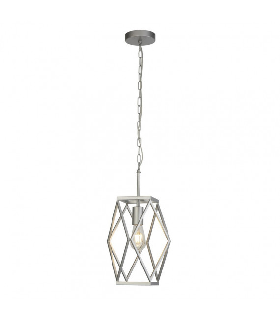 Sospensione telaio Acciaio dolce Argento satinato 1 lampadina 44cm