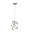 Suspension Chassis Acier doux Argent satiné 1 ampoule 44cm