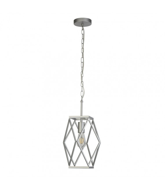 Chassis-Anhänger Baustahl Satinsilber 1 Glühbirne 44cm