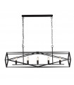 Chassis pendant Mild steel Matt black 5 bulbs 38cm