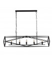 Suspension Chassis Acier doux Noir mat 5 ampoules 38cm