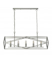 Chassis pendant light Mild steel Satin silver 5 bulbs 38cm