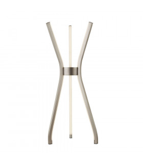 Sobremesa trípode Aluminio níquel satinado 3 bombillas 53cm