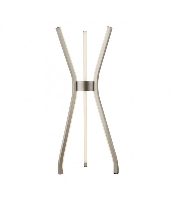 Tripod table lamp Aluminum satin nickel 3 bulbs 53cm