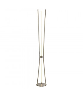 Treppiede Lampada da terra Alluminio Nichel satinato 3 lampadine 165cm