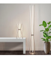 Lampadaire Tripod Aluminium Nickel satiné 3 ampoules 165cm
