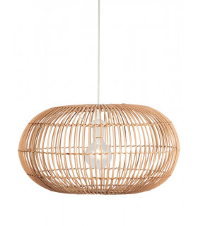 Bali Pendant Steel, Natural Rattan 1 bulb 26cm