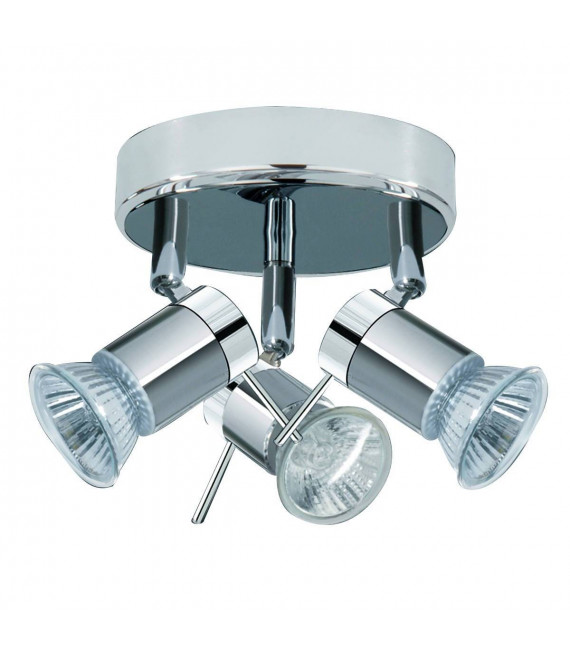 Deckenleuchte Spot Aries Metall silber satiniert, Chrom 3 flammig 13cm
