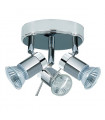 Ceiling light Spot Aries Satin silver metal, chrome 3 bulbs 13cm