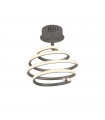 Swirl Integrated LED Ceiling Light Gray Mild Steel 36 Cm