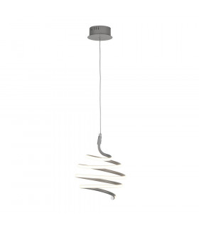 Plafón LED integrado Swirl Acero dulce Gris 34 Cm