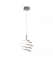 Plafonnier LED intégré Swirl Acier doux Gris 34 Cm